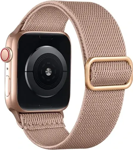 Lerobo Braided Band Compatible with Apple Watch Series 11 10 9 8 7 46mm 45mm 41mm Ultra SE 3 2 1 49mm Series 6 5 4 3 44mm 40mm 38mm 42mm Men iWatch Bands Women Stretchy Nylon Solo Loop Sport Strap - 1