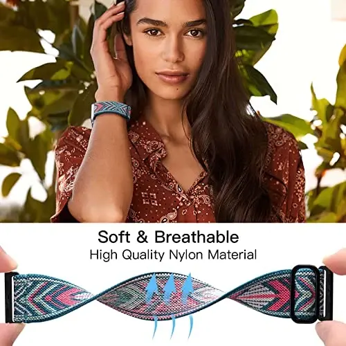 Lerobo Braided Band Compatible with Apple Watch Series 11 10 9 8 7 46mm 45mm 41mm Ultra SE 3 2 1 49mm Series 6 5 4 3 44mm 40mm 38mm 42mm Men iWatch Bands Women Stretchy Nylon Solo Loop Sport Strap - 4