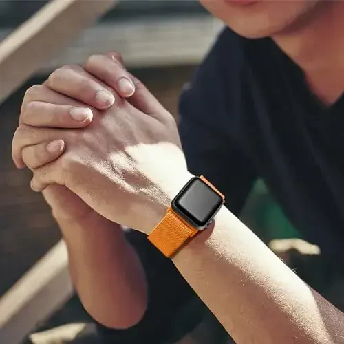 Lerobo Braided Band Compatible with Apple Watch Series 11 10 9 8 7 46mm 45mm 41mm Ultra SE 3 2 1 49mm Series 6 5 4 3 44mm 40mm 38mm 42mm Men iWatch Bands Women Stretchy Nylon Solo Loop Sport Strap - 6