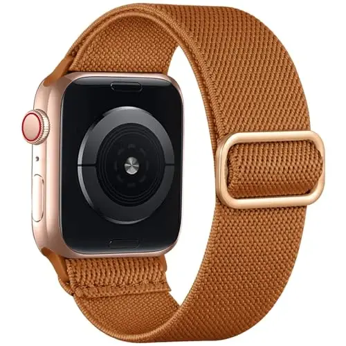 Lerobo Örgülü Kordon Apple Watch Series 11 10 9 8 7 46mm 45mm 41mm Ultra SE 3 2 1 49mm Series 6 5 4 3 44mm 40mm 38mm 42mm Erkek iWatch Kordonları Kadın Esnek Naylon Solo Loop Spor Kayış ile Uyumlu - LEROBO (1)