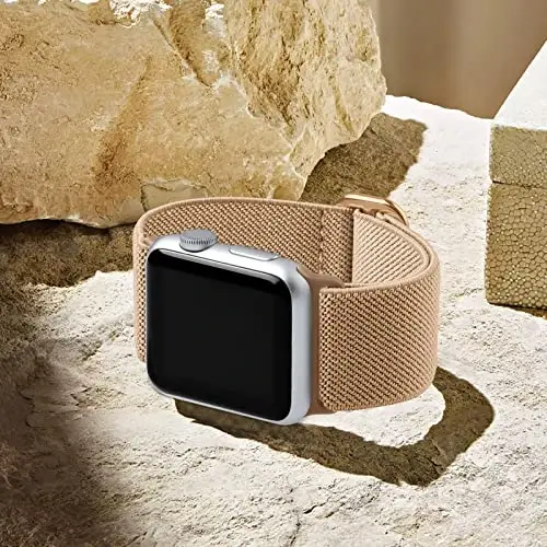 Lerobo Örgülü Kordon Apple Watch Serisi 11 10 9 8 7 46mm 45mm 41mm Ultra SE 3 2 1 49mm Serisi 6 5 4 3 44mm 40mm 38mm 42mm Erkek iWatch Kordonları Kadın Esnek Naylon Solo Loop Spor Kayış - 5