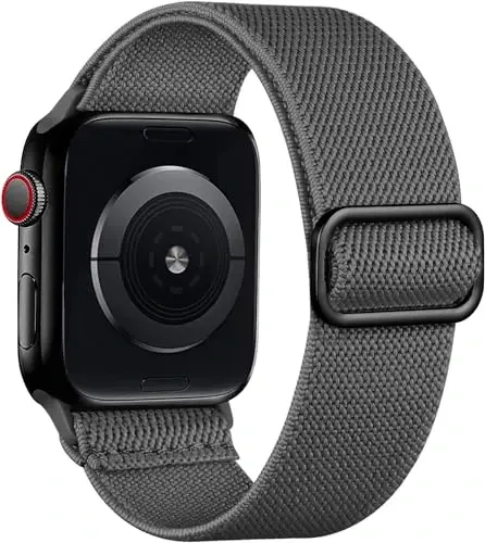 Lerobo Braided Band Compatible with Apple Watch Series 11 10 9 8 7 46mm 45mm 41mm Ultra SE 3 2 1 49mm Series 6 5 4 3 44mm 40mm 38mm 42mm Men iWatch Bands Women Stretchy Nylon Solo Loop Sport Strap 