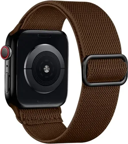 Lerobo Braided Band Compatible with Apple Watch Series 11 10 9 8 7 46mm 45mm 41mm Ultra SE 3 2 1 49mm Series 6 5 4 3 44mm 40mm 38mm 42mm Men iWatch Bands Women Stretchy Nylon Solo Loop Sport Strap - 1
