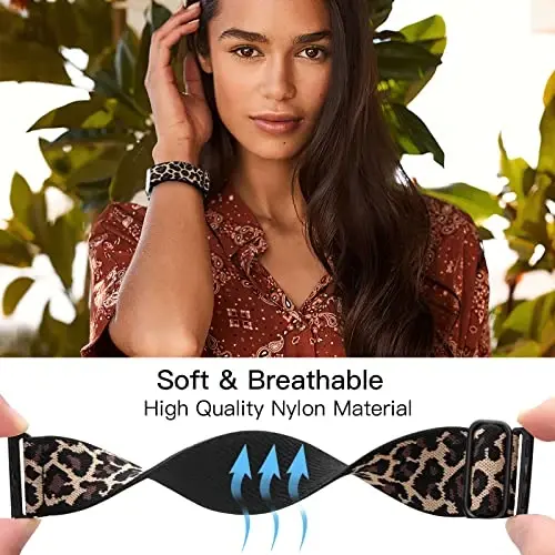 Lerobo Braided Band Compatible with Apple Watch Series 11 10 9 8 7 46mm 45mm 41mm Ultra SE 3 2 1 49mm Series 6 5 4 3 44mm 40mm 38mm 42mm Men iWatch Bands Women Stretchy Nylon Solo Loop Sport Strap - 8