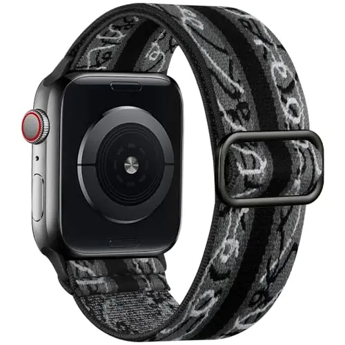 Lerobo Braided Band Compatible with Apple Watch Series 11 10 9 8 7 46mm 45mm 41mm Ultra SE 3 2 1 49mm Series 6 5 4 3 44mm 40mm 38mm 42mm Men iWatch Bands Women Stretchy Nylon Solo Loop Sport Strap 