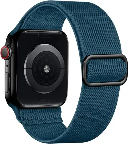 Lerobo Örgülü Kordon, Apple Watch Serisi 11 10 9 8 7 46mm 45mm 41mm Ultra SE 3 2 1 49mm Serisi 6 5 4 3 44mm 40mm 38mm 42mm Erkek iWatch Kordonları Kadın Esnek Naylon Solo Loop Spor Kayış ile Uyumlu - 1
