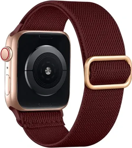Lerobo Örgülü Kordon Apple Watch Serisi 11 10 9 8 7 46mm 45mm 41mm Ultra SE 3 2 1 49mm Serisi 6 5 4 3 44mm 40mm 38mm 42mm Erkek iWatch Kordonları Kadın Esnek Naylon Solo Loop Spor Kayış ile Uyumlu - 1