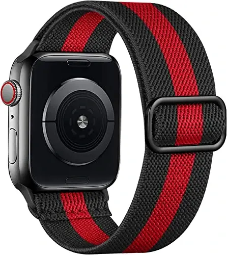 Lerobo Örgülü Kordon Apple Watch Serisi 11 10 9 8 7 46mm 45mm 41mm Ultra SE 3 2 1 49mm Serisi 6 5 4 3 44mm 40mm 38mm 42mm Erkek iWatch Kordonları Kadın Esnek Naylon Solo Loop Spor Kayış ile Uyumlu - 1