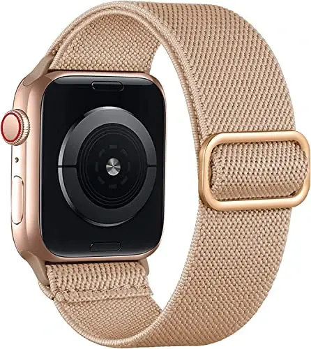 Lerobo Braided Band Compatible with Apple Watch Series 11 10 9 8 7 46mm 45mm 41mm Ultra SE 3 2 1 49mm Series 6 5 4 3 44mm 40mm 38mm 42mm Men iWatch Bands Women Stretchy Nylon Solo Loop Sport Strap - 1