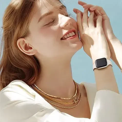 Lerobo Slim Band Compatible with Apple Watch Series 8 Band 45mm 44mm 42mm 40mm 38mm 41mm 49mm Women Men,Soft Narrow Thin Waterproof Silicone Replacement Sport Band for iWatch Bands SE 8 7 6 5 4 3 2 1 - 4