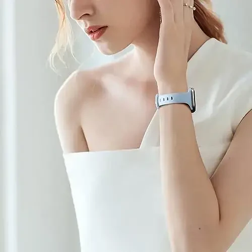 Lerobo Slim Band Compatible with Apple Watch Series 9 Band 41mm 40mm 38mm 42mm 44mm 45mm 49mm Women Men,Soft Narrow Thin Waterproof Silicone Replacement Sport Band for iWatch Bands Series 8 7 6 5 4 3 - 2