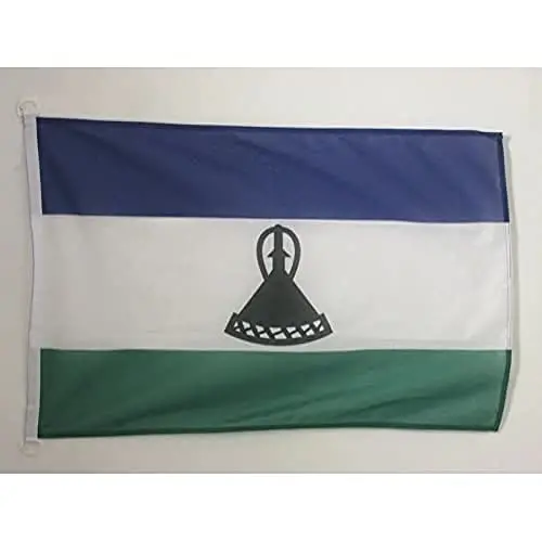 Lesotho NAUTICAL Flag 18'' x 12'' - Mosotho – Basotho flags 30 x 45 cm. - Banner 12x18 in for boat - AZ FLAG - AZ FLAG