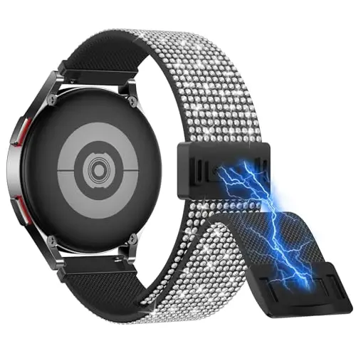 LETOID Samsung Galaxy Watch 7 6 5 4 FE 40/44mm, 6 Classic 43/47mm, 4 Classic 42/46mm, 5 Pro 45mm, Active 2, Galaxy Watch Ultra için Esnek Bantlar, Ayarlanabilir Nefes Alan Elastik Kumaş Kordon 