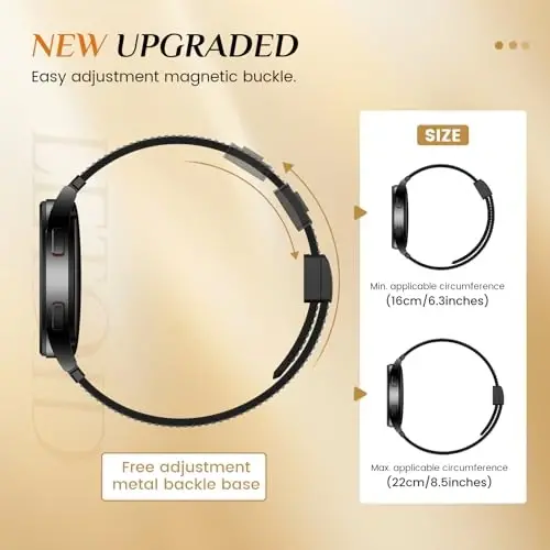 LETOID Stretchy Bands for Samsung Galaxy Watch 7 6 5 4 FE 40/44mm, 6 Classic 43/47mm, 4 Classic 42/46mm, 5 Pro 45mm, Active 2, Galaxy Watch Ultra Bands, Adjustable Breathable Elastic Fabric Strap - 3