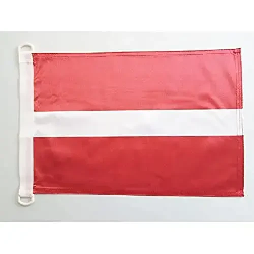 Latvia NAUTICAL Flag 18'' x 12'' - Latvian flags 30 x 45 cm. - Banner 12x18 in for boat - AZ FLAG - AZ FLAG