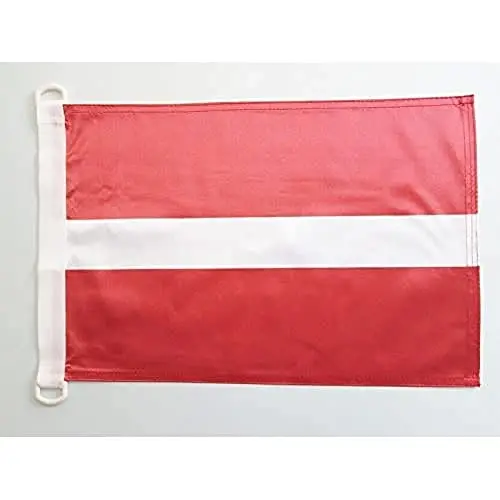 Latvia NAUTICAL Flag 18'' x 12'' - Latvian flags 30 x 45 cm. - Banner 12x18 in for boat - AZ FLAG - 1