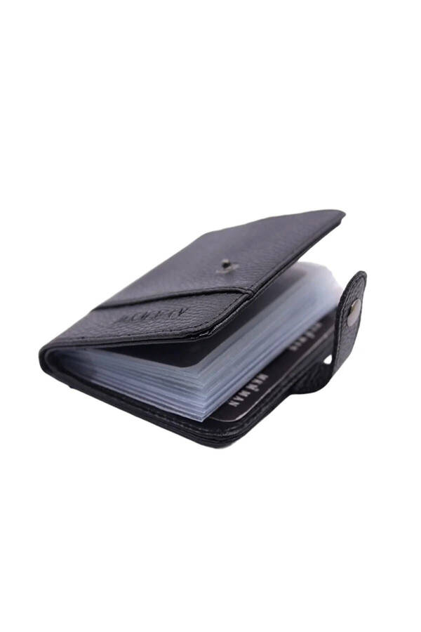 Letra-leather Look Transparent Card Holder Wallet & Cardholder Vertical Model - 2