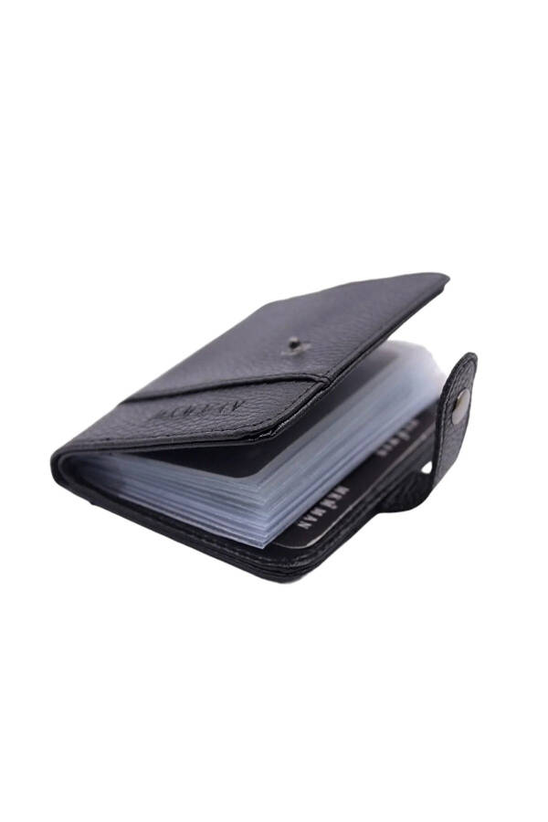 Letra-leather Look Transparent Card Holder Wallet & Cardholder Vertical Model - 7