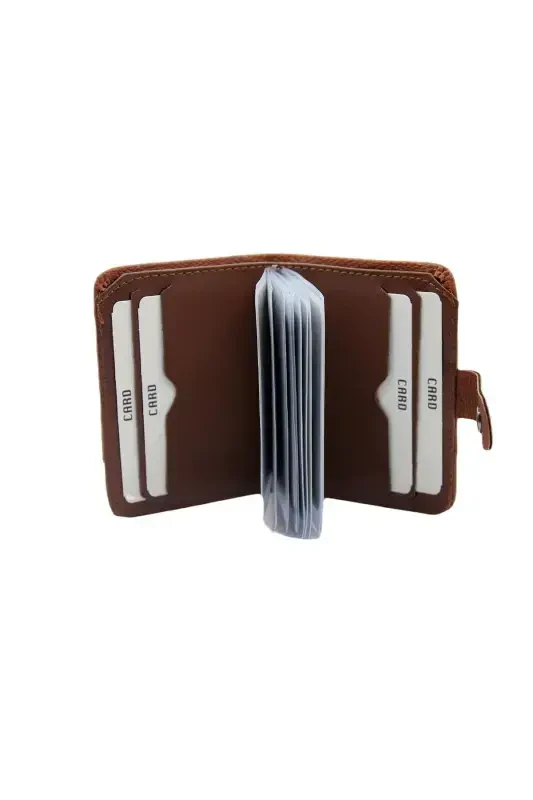 Letra-teri ko'rinishli ichi shaffof kartlikli hamyon va kartlik tik model-taba - 3