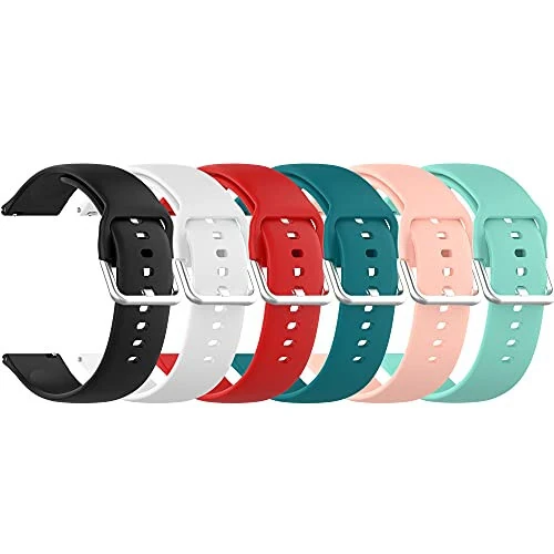 Bands Compatible with Letsfit EW1/ Letsfit IW1 SmartWatch Wristband, Solid Color Replacement Bracelet Sport Strap for Letsfit EW1/ Letsfit IW1 Smart Watch Band (Not for IW1 Lite/ID205L/ID205S) (Small) - Bands