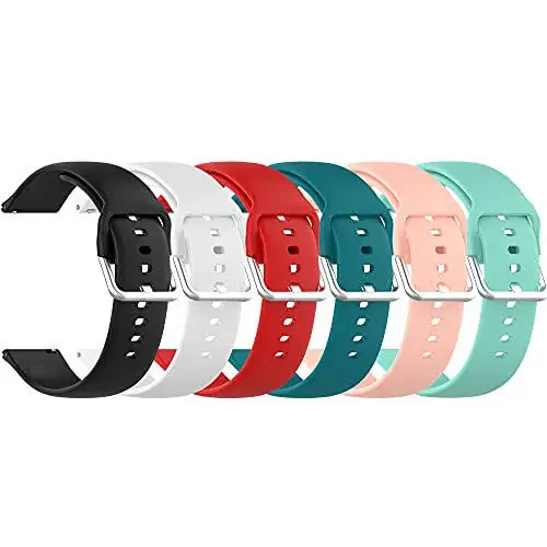 Bands Compatible with Letsfit EW1/ Letsfit IW1 SmartWatch Wristband, Solid Color Replacement Bracelet Sport Strap for Letsfit EW1/ Letsfit IW1 Smart Watch Band (Not for IW1 Lite/ID205L/ID205S) (Small) - 1