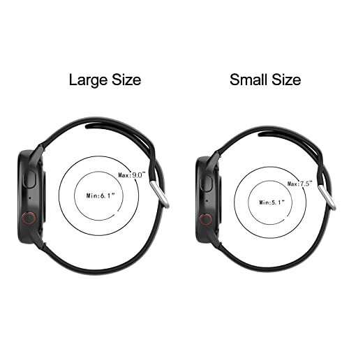 Letsfit EW1 / Letsfit IW1 aqlli soat bilagusiga mos keladigan tasmalar, Amazfit Bip 5 aqlli soat bilaguligi uchun bir xil rangli almashtiriladigan bilaguzuk sport qisimi (IW1 Lite / ID205L / ID205S uchun emas) (kichik) - 3