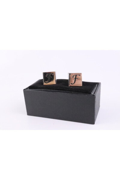 Letter F Silver Cufflinks - ARS MAGIC BOX (1)