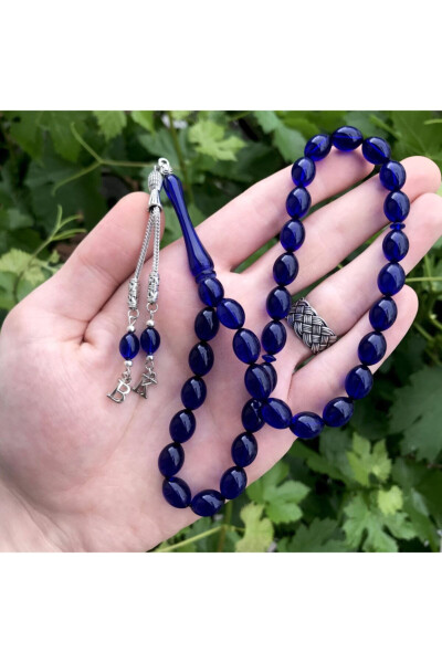 Letter rosary, gift rosary, blue rosary, my dear father, gift for father - KANUNİ TESBİH (1)