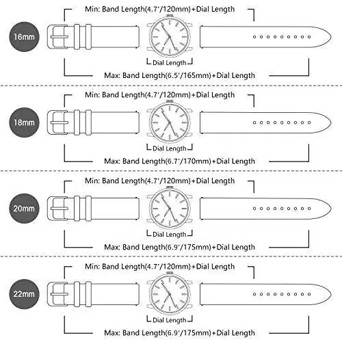LEUNGLIK 20mm Watch Band,Vintage Leather Watch Strap 10 Colors Watch Band,Quick Release Leather Watch Band,Classic Genuine Leather Wristband for Men Women Samsung Replacement Band - 3