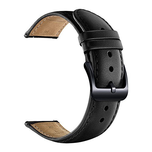 LEUNGLIK 20mm Soat Kamarasi, Vintage Teri Soat Kamarasi 10 Rang Soat Kamarasi, Tez Chiqarish Teri Soat Kamarasi, Klassik Haqiqi Teri Bilaguzuk Erkaklar Ayollar Samsung Almashtirish Kamarasi - LEUNGLIK
