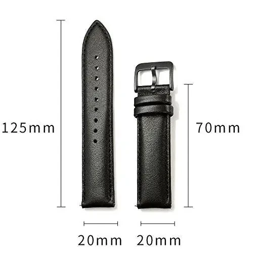 LEUNGLIK 20mm Watch Band,Vintage Leather Watch Strap 10 Colors Watch Band,Quick Release Leather Watch Band,Classic Genuine Leather Wristband for Men Women Samsung Replacement Band - 2