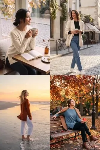 levaca Women's Fall Long Sleeve Side Split Loose Blouses Casual Pullover Tunic Tops | Side Split Fall Chothes Business Work Blouses Crew Neck Pullover Loose Outfit - 3