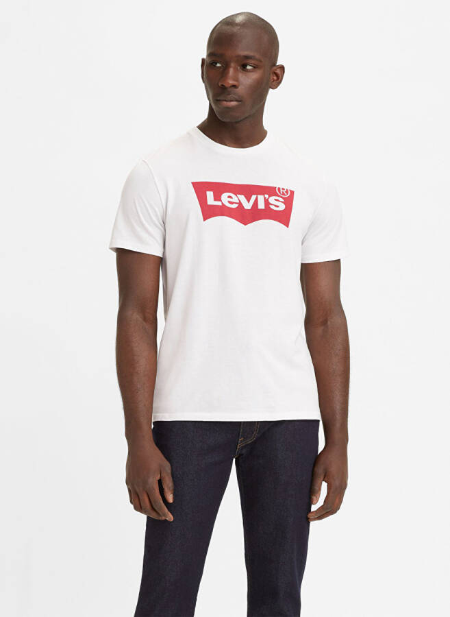 Levis 17783-0314 Bisiklet Yaka Standart Baskılı Beyaz Erkek T-Shirt - 1