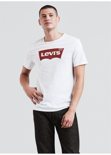 Levi's 17783-0315 Graphic Set-In Neck Short Sleeve Printed White Men's T-Shirt - 2