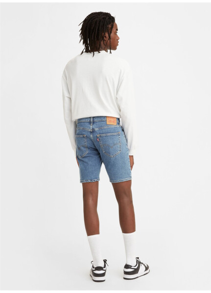 Levi's 412 Slim Fit ochchiq ko'k erkaklar shortilari A7731-0000 - 11