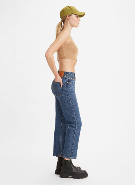 Levis 501 Crop Local Koyu Lacivert Yüksek Bel Regular Kadın Denim Pantolon - 17