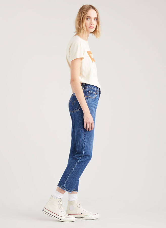 Levis 501 Crop Local Koyu Lacivert Yüksek Bel Regular Kadın Denim Pantolon - 6