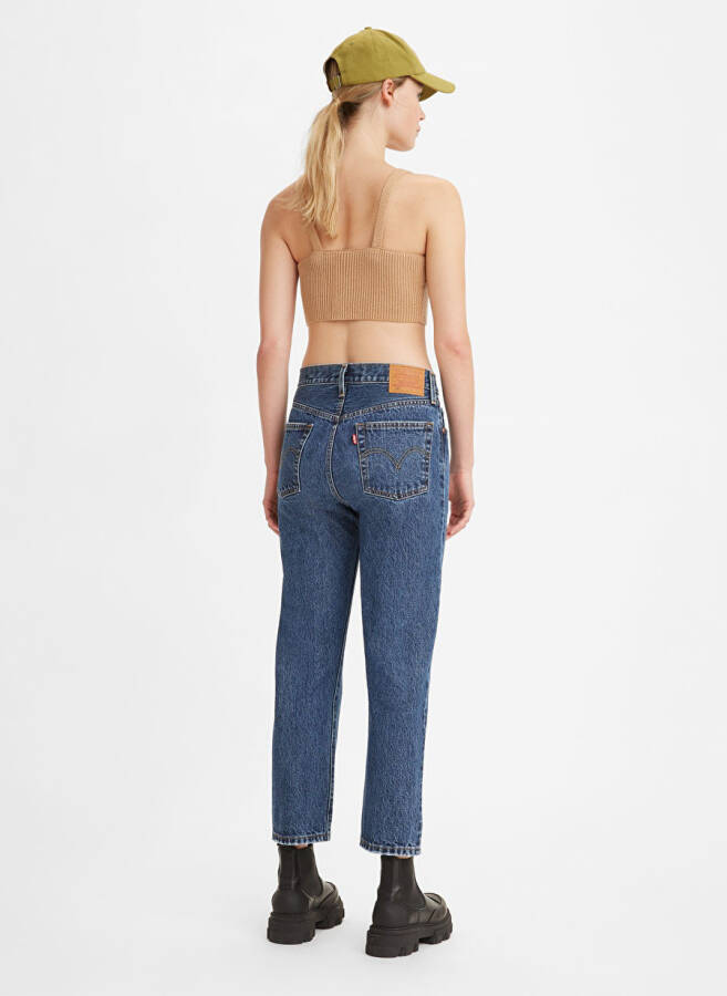 Levis 501 Crop Local Koyu Lacivert Yüksek Bel Regular Kadın Denim Pantolon - 7