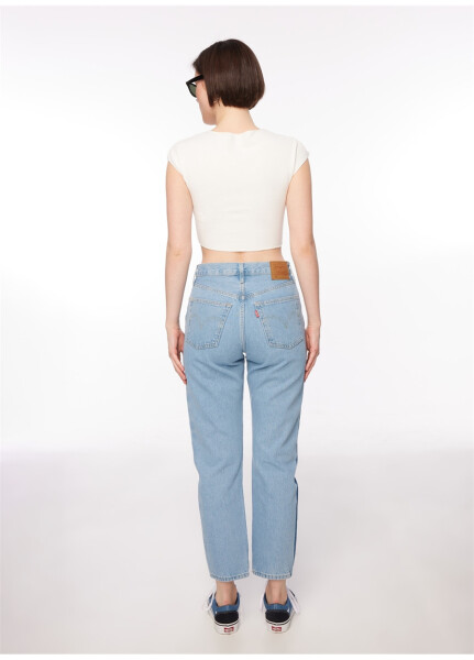 Levi's 501 Crop Ochchiq ko'k yuqori belli ayollar uchun jinsi shimlari NEVER FADE - 15