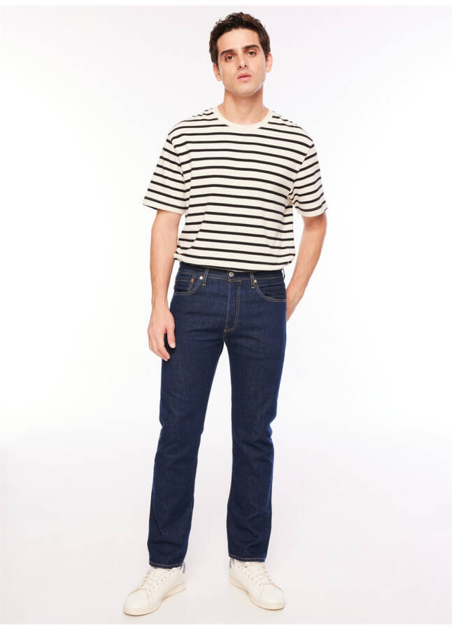 Levi's 501 Original Yuqori Bel Erkaklar Denim Jinsi - 8