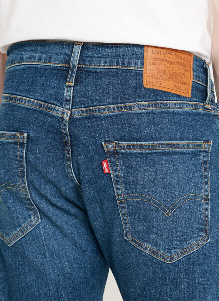 Levi's 502 Indigo Erkaklar Uchun Oddiy Kesim Tortilgan Oyoqli Jinsi Shimlar WAGYU MOSS LCL 29507-0933 - 4