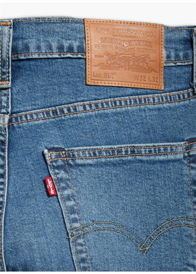 Levi's 512 Indigo Erkaklar uchun Oddiy Fit Slim Denim Jins shimlari CORFU SPANISH ANGELS 28833-0787 - 12