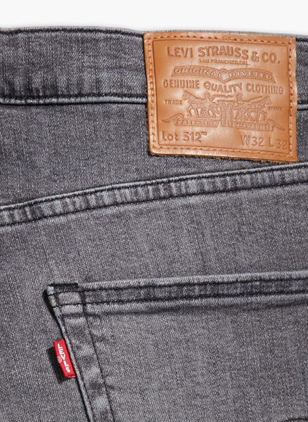 Levis 512 Indigo Erkaklar uchun Oddiy Kesim Slim Denim Jins Shimlari - 3