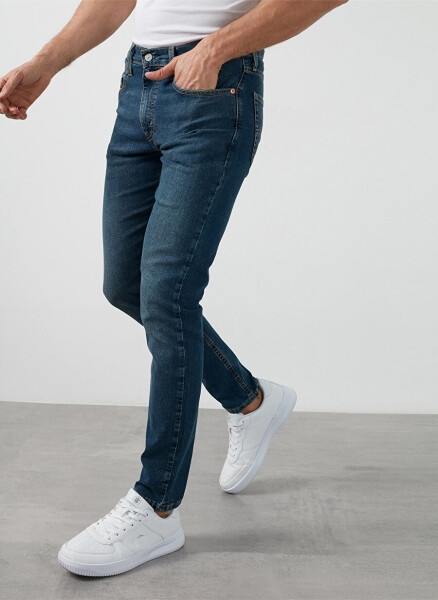 Levi's 512 Ko'k rangli erkaklar uchun oddiy o'tirishli Slim Tapered jinsi shimlari SLIM TAPER KIVRY COVE LOCAL - 7