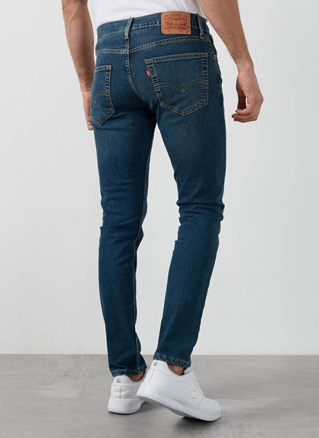 Levi's 512 Ko'k rangli erkaklar uchun oddiy o'tirishli Slim Tapered jinsi shimlari SLIM TAPER KIVRY COVE LOCAL - 8