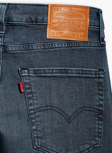 Levi's 512 Qora Erkaklar uchun Slim Fit Jinsi Shimlar - 12