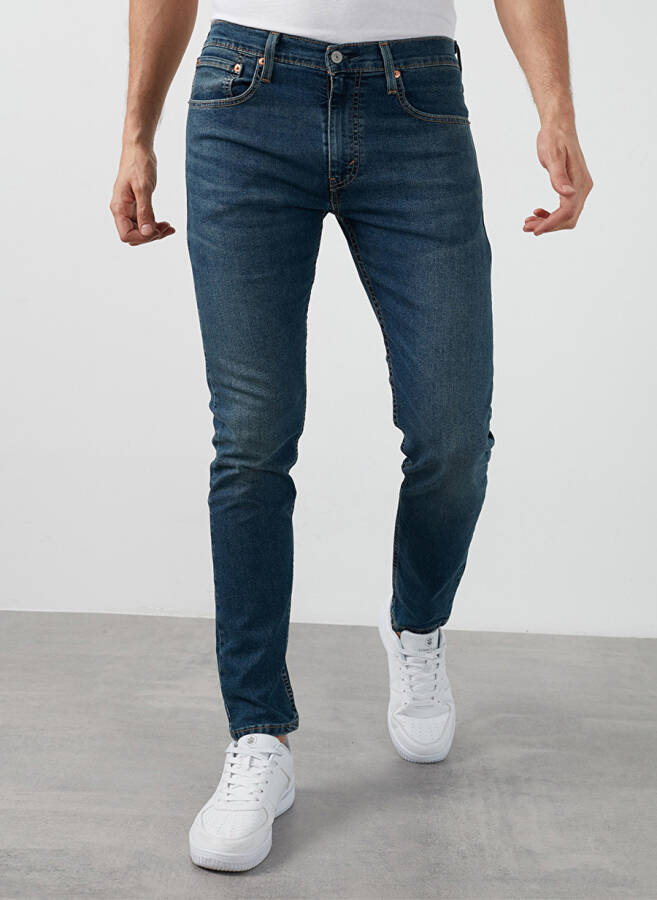 Levi's 512 Slim Taper Kivry Cove Local ko'k rangli erkaklar uchun o'rta bel, tor, toshli denim shim - 3