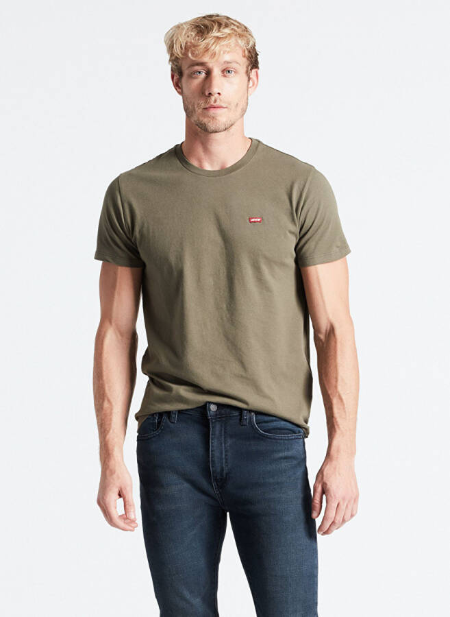 Levis 56605-0110_SS Original Hm Tee Lse Bisiklet Yaka Relaxed Düz Yeşil Erkek T-Shirt - 1