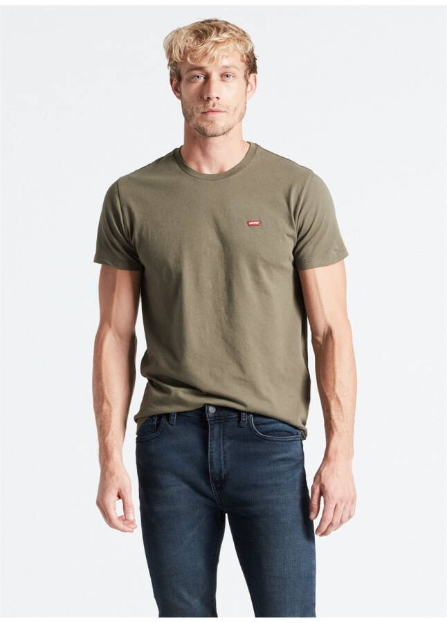 Levis 56605-0110_SS Original Hm Tee Lse Bisiklet Yaka Relaxed Düz Yeşil Erkek T-Shirt - 6