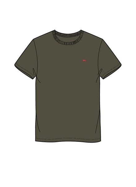 Levis 56605-0110_SS Original Hm Tee Lse Crew Neck Relaxed Plain Green Men's T-Shirt - 3